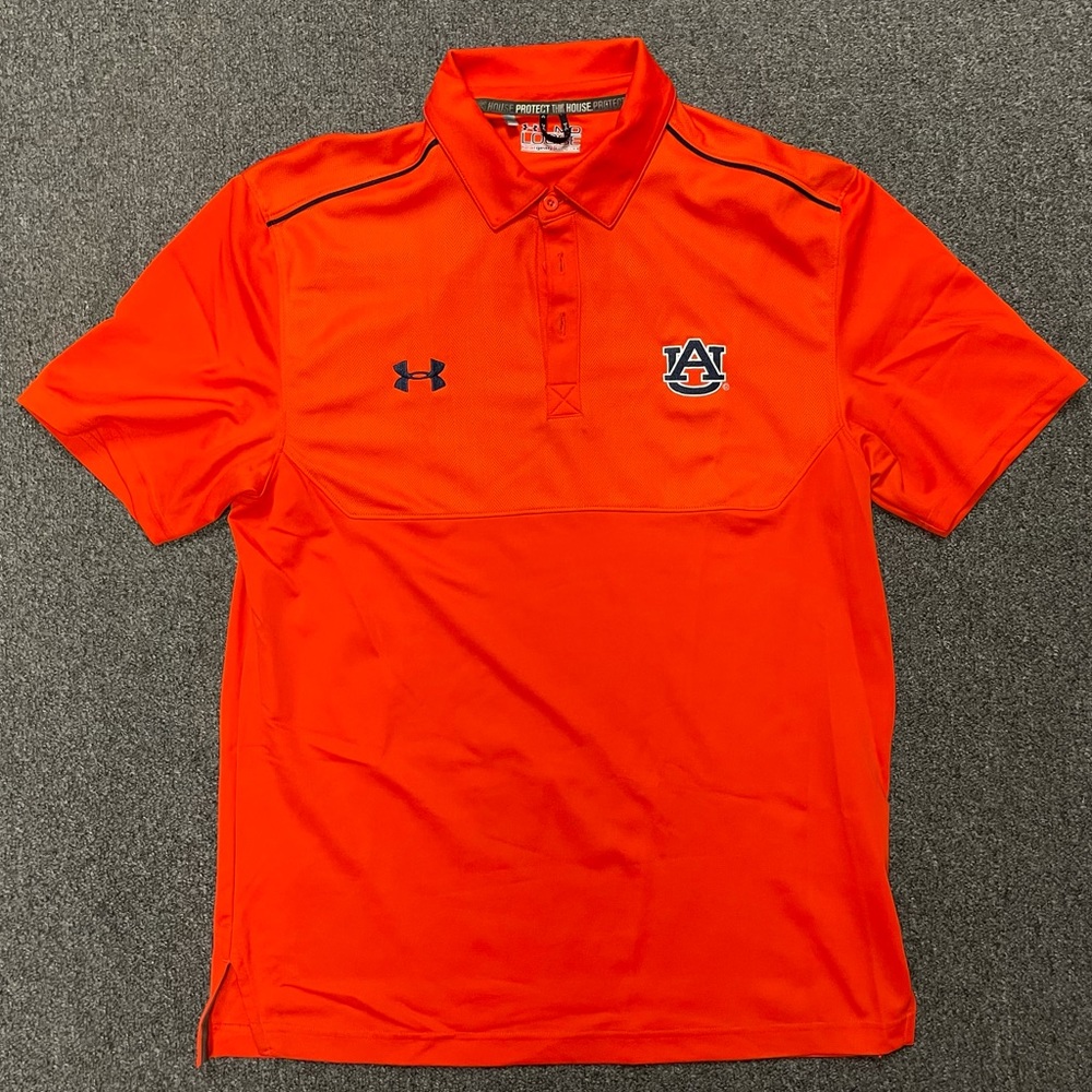 Auburn Under Armour Medium Orange Polo